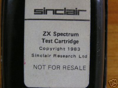 The Sinclair Zx Spectrum System Test Rom Cartridge